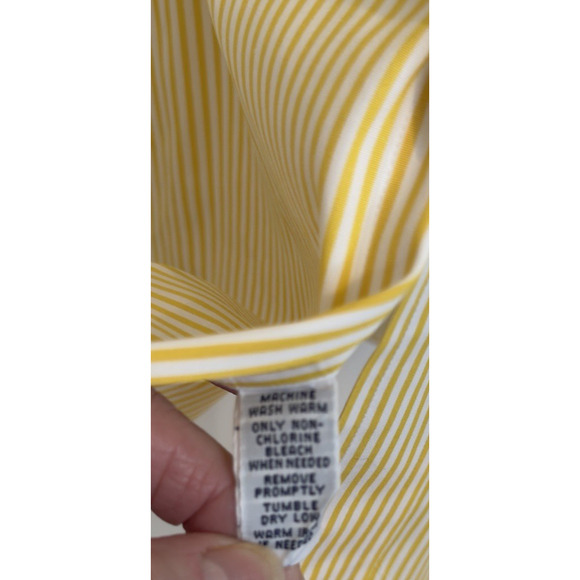 Ralph Lauren Men's Custom Fit Striped Poplin Shirt Yellow Size 16/34-35 $168 - Picture 6 of 8
